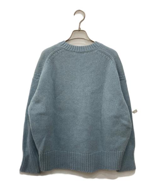 GALERIE VIE（ギャルリーヴィー）GALERIE VIE (ギャルリーヴィー) ファインウール クルーネックプルオーバー ブルー サイズ:Sの古着・服飾アイテム