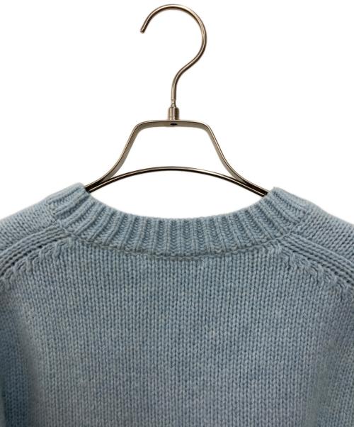 GALERIE VIE（ギャルリーヴィー）GALERIE VIE (ギャルリーヴィー) ファインウール クルーネックプルオーバー ブルー サイズ:Sの古着・服飾アイテム