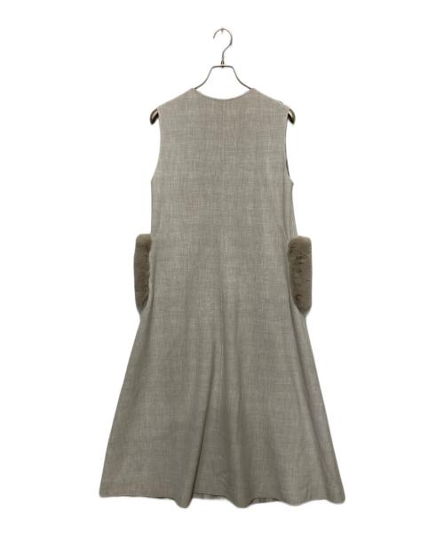 BALLSEY（ボールジィ）BALLSEY (ボールジィ) プレーンダブルフェイス ジャンパースカート グレー サイズ:SIZE 36の古着・服飾アイテム