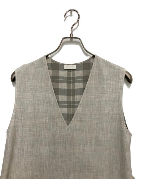 BALLSEY（ボールジィ）BALLSEY (ボールジィ) プレーンダブルフェイス ジャンパースカート グレー サイズ:SIZE 36の古着・服飾アイテム