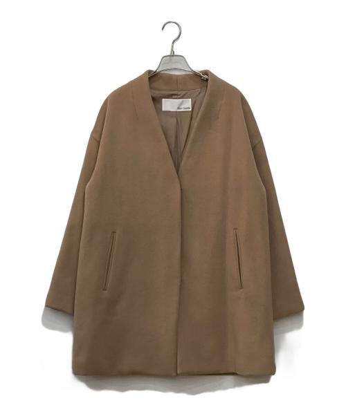 Whim Gazette（ウィムガゼット）Whim Gazette (ウィムガゼット) ダブルビーバーミドルコート ベージュ サイズ:FREEの古着・服飾アイテム