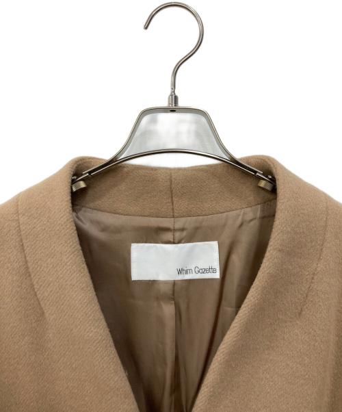 Whim Gazette（ウィムガゼット）Whim Gazette (ウィムガゼット) ダブルビーバーミドルコート ベージュ サイズ:FREEの古着・服飾アイテム