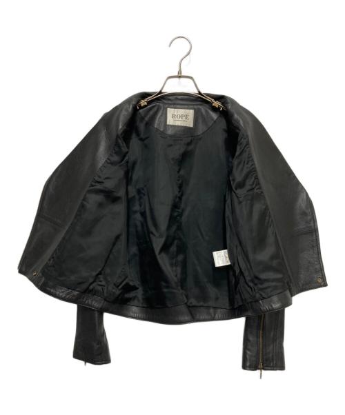 ROPE（ロペ）ROPE (ロペ) シープレザーダブルライダースジャケット ブラック サイズ:38の古着・服飾アイテム