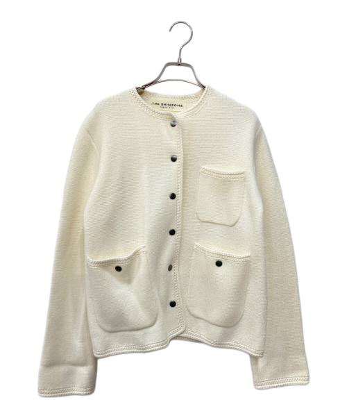 Shinzone（シンゾーン）Shinzone (シンゾーン) KNIT JACKET ホワイト サイズ:FREEの古着・服飾アイテム