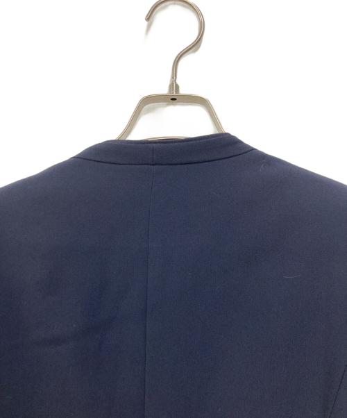 ANAYI（アナイ）ANAYI (アナイ) トリアセジョーゼットノーカラージャケット パンツ ネイビー サイズ:38の古着・服飾アイテム