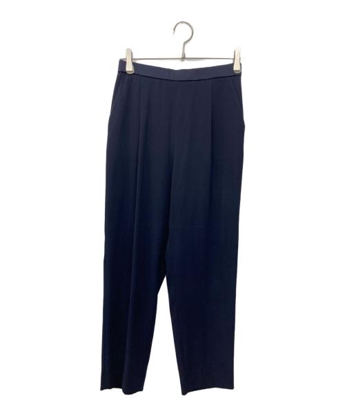 ANAYI（アナイ）ANAYI (アナイ) トリアセジョーゼットノーカラージャケット パンツ ネイビー サイズ:38の古着・服飾アイテム