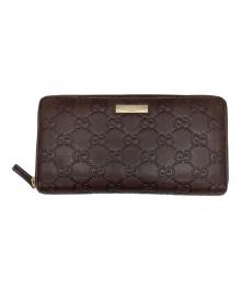 GUCCI（グッチ）の古着「グッチシマ ラウンドファスナー」｜ブラウン