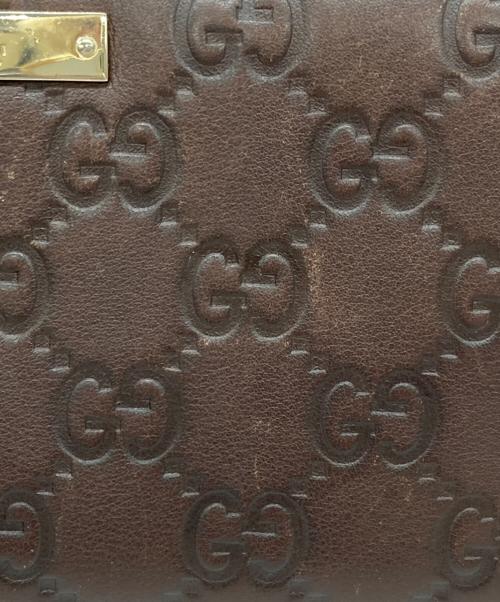 GUCCI（グッチ）GUCCI (グッチ) グッチシマ ラウンドファスナー ブラウンの古着・服飾アイテム