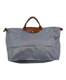 LONGCHAMP（ロンシャン）の古着「トラベルバッグ」｜ブルー×ブラウン
