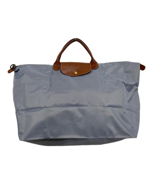 LONGCHAMP（ロンシャン）LONGCHAMP (ロンシャン) トラベルバッグ ブルー×ブラウン サイズ:不明の古着・服飾アイテム