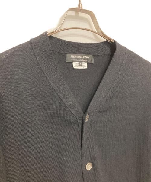 COMME des GARCONS HOMME DEUX（コムデギャルソン オム ドゥ）COMME des GARCONS HOMME DEUX (コムデギャルソン オム ドゥ) 切替カーディガン ブラック サイズ:Mの古着・服飾アイテム