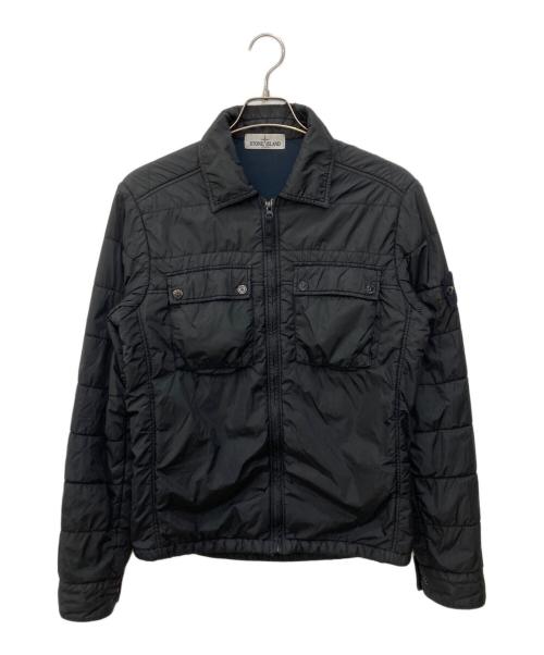 STONE ISLAND（ストーンアイランド）STONE ISLAND (ストーンアイランド) GARMENT DYED INSULATED OVERSHIRT　ガーメント ダイド インシュレイテッド オーバーシャツ ブラック サイズ:Sの古着・服飾アイテム