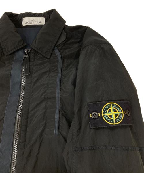 STONE ISLAND（ストーンアイランド）STONE ISLAND (ストーンアイランド) NYLON METAL OVERSHIRT ブラック サイズ:Sの古着・服飾アイテム