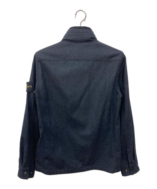 STONE ISLAND（ストーンアイランド）STONE ISLAND (ストーンアイランド) ウール混ジップアップブルゾン ブラック サイズ:Sの古着・服飾アイテム