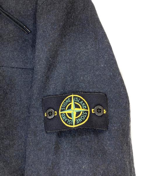 STONE ISLAND（ストーンアイランド）STONE ISLAND (ストーンアイランド) ウール混ジップアップブルゾン ブラック サイズ:Sの古着・服飾アイテム