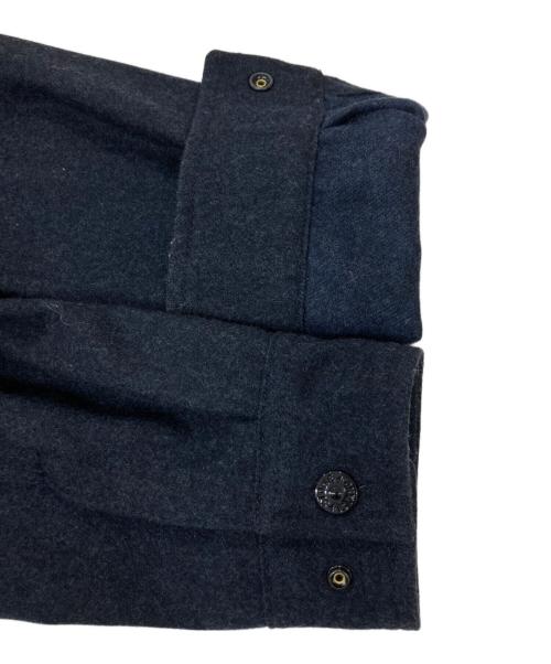 STONE ISLAND（ストーンアイランド）STONE ISLAND (ストーンアイランド) ウール混ジップアップブルゾン ブラック サイズ:Sの古着・服飾アイテム