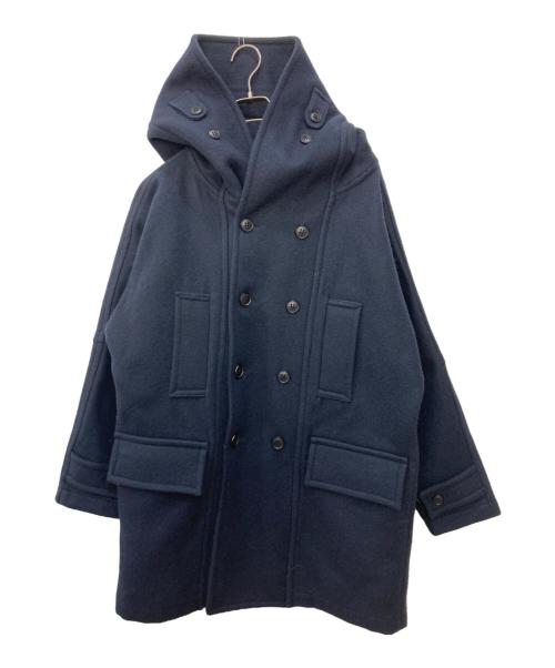 HACKNEY UNION WORKHOUSE（ハックニーユニオン ワークハウス）hackney union workhouse (ハックニーユニオン ワークハウス) フィッシャーマンロングコート ネイビー サイズ:36の古着・服飾アイテム