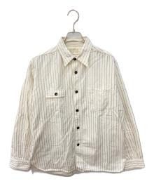 SUGAR CANE（シュガーケーン）の古着「FICTION ROMANCE 8.5oz. WHITE WABASH STRIPE WORK SHIRT」｜アイボリー