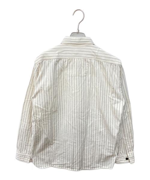 SUGAR CANE（シュガーケーン）SUGAR CANE (シュガーケーン) FICTION ROMANCE 8.5oz. WHITE WABASH STRIPE WORK SHIRT アイボリー サイズ:Ⅼの古着・服飾アイテム