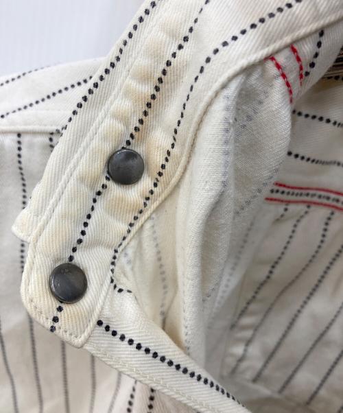 SUGAR CANE（シュガーケーン）SUGAR CANE (シュガーケーン) FICTION ROMANCE 8.5oz. WHITE WABASH STRIPE WORK SHIRT アイボリー サイズ:Ⅼの古着・服飾アイテム