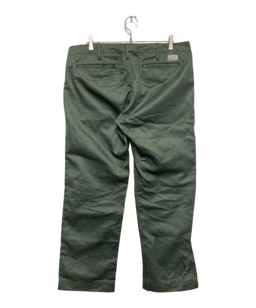 BURGUS PLUS（バーガスプラス）BURGUS PLUS (バーガスプラス) Zip fly Modern Chino Trousers グリーン サイズ:38の古着・服飾アイテム