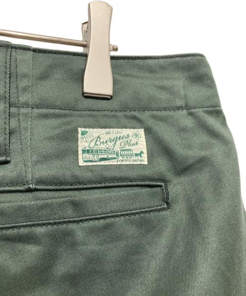 BURGUS PLUS（バーガスプラス）BURGUS PLUS (バーガスプラス) Zip fly Modern Chino Trousers グリーン サイズ:38の古着・服飾アイテム