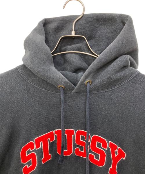 stussy（ステューシー）stussy (ステューシー) Champion (チャンピオン) ロゴパーカー ブラック サイズ:Ⅼの古着・服飾アイテム
