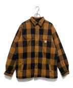 CarHarttカーハート）の古着「Heavyweight Flannel Sherpa-Lined Shirt」｜ブラウン