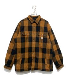 CarHartt（カーハート）の古着「Heavyweight Flannel Sherpa-Lined Shirt」｜ブラウン