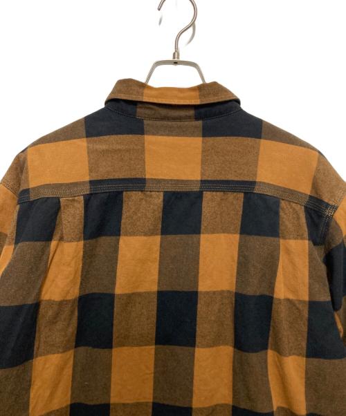 CarHartt（カーハート）CarHartt (カーハート) Heavyweight Flannel Sherpa-Lined Shirt ブラウン サイズ:Lの古着・服飾アイテム