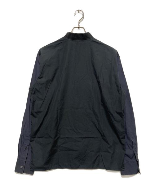 HERMES（エルメス）HERMES (エルメス) 袖切替バンドカラーシャツ ブラック サイズ:41/16の古着・服飾アイテム