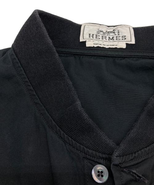 HERMES（エルメス）HERMES (エルメス) 袖切替バンドカラーシャツ ブラック サイズ:41/16の古着・服飾アイテム