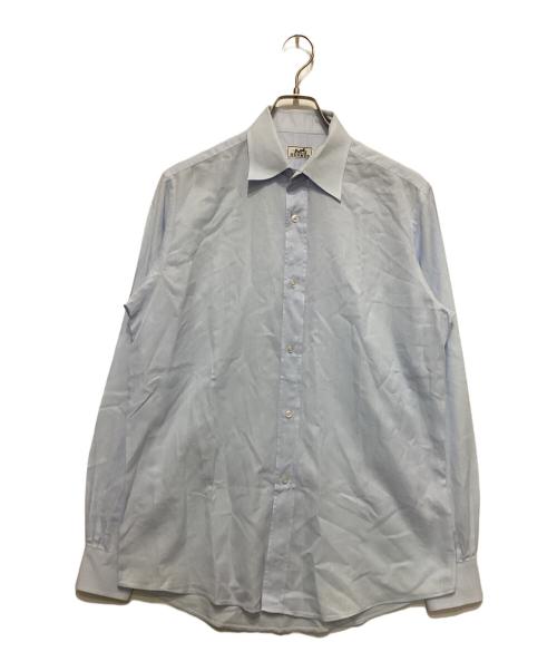 HERMES（エルメス）HERMES (エルメス) レギュラーカラーシャツ ブルー サイズ:15 1/2の古着・服飾アイテム