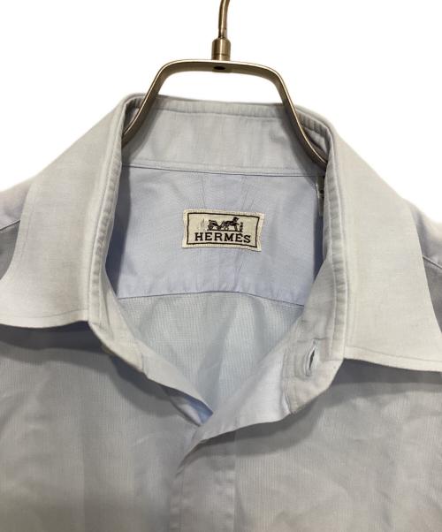 HERMES（エルメス）HERMES (エルメス) レギュラーカラーシャツ ブルー サイズ:15 1/2の古着・服飾アイテム