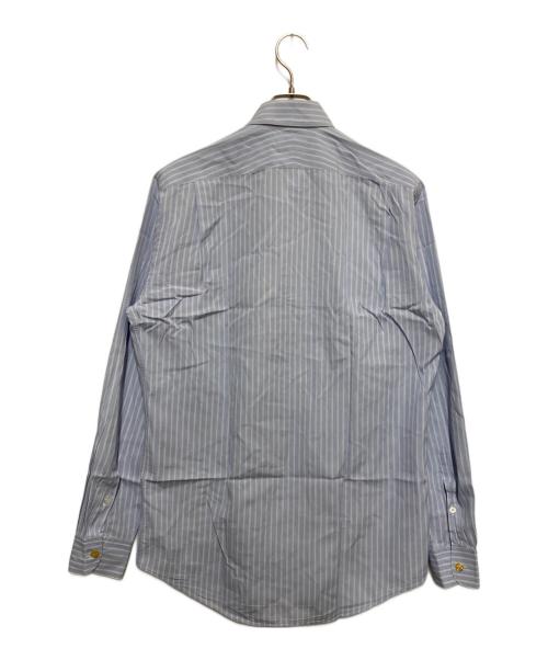 HERMES（エルメス）HERMES (エルメス) ストライプシャツ ブルー サイズ:15 1/2の古着・服飾アイテム