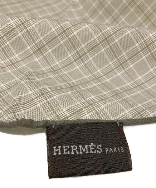 HERMES（エルメス）HERMES (エルメス) ロザンジュ スカーフ ベージュの古着・服飾アイテム