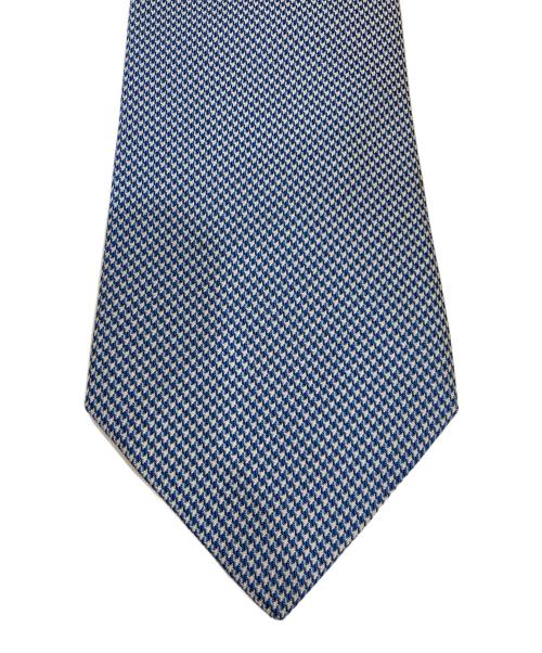 HERMES（エルメス）HERMES (エルメス) 総柄ネクタイ ブルー サイズ:不明　の古着・服飾アイテム