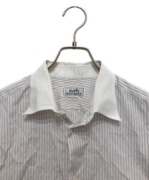 HERMES（エルメス）HERMES (エルメス) ストライプシャツ ホワイト サイズ:16 1/2の古着・服飾アイテム