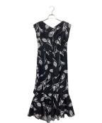 HER LIP TOハーリップトゥ）の古着「Lea Fleur Ruffled Dress」｜ブラック
