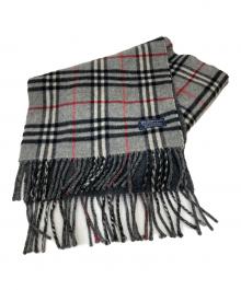 Burberry's（バーバリーズ）の古着「ノヴァチェックマフラー」｜グレー