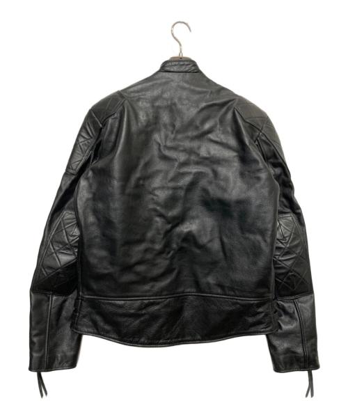 FREEDOM（フリーダム）freedom (フリーダム) バッファローレザーダブルライダースジャケット ブラック サイズ:46の古着・服飾アイテム