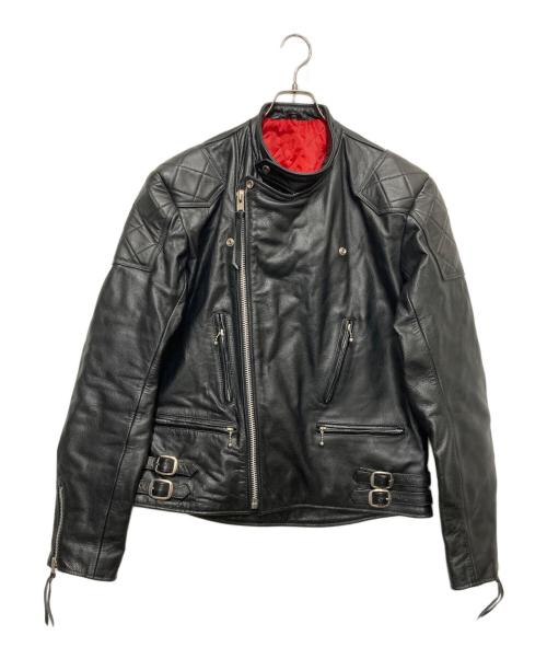 FREEDOM（フリーダム）freedom (フリーダム) バッファローレザーダブルライダースジャケット ブラック サイズ:46の古着・服飾アイテム