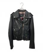 DIESELディーゼル）の古着「ダブルライダースジャケット」｜ブラック