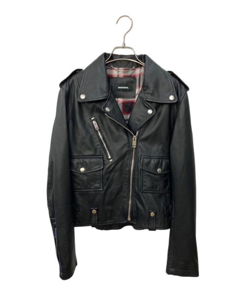 DIESEL（ディーゼル）DIESEL (ディーゼル) ダブルライダースジャケット ブラック サイズ:Mの古着・服飾アイテム