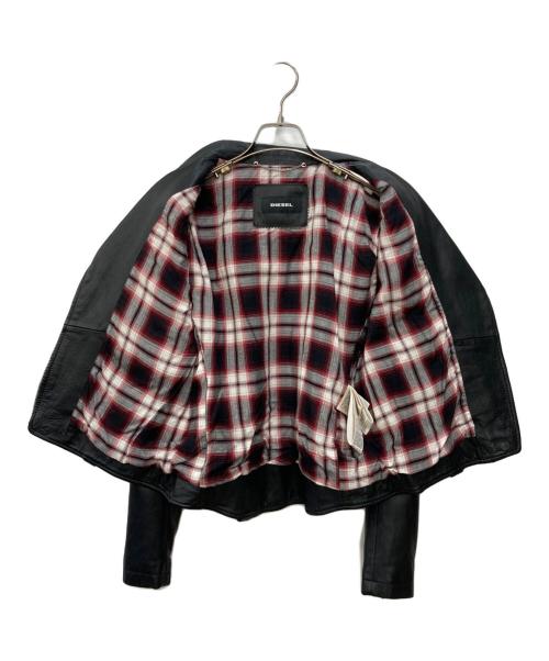 DIESEL（ディーゼル）DIESEL (ディーゼル) ダブルライダースジャケット ブラック サイズ:Mの古着・服飾アイテム