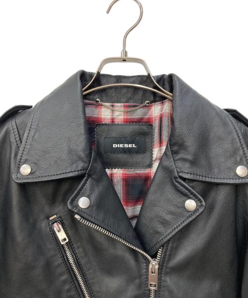 DIESEL（ディーゼル）DIESEL (ディーゼル) ダブルライダースジャケット ブラック サイズ:Mの古着・服飾アイテム