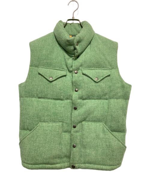 THE NORTHFACE PURPLELABEL（ザ・ノースフェイス パープルレーベル）THE NORTHFACE PURPLELABEL (ザ・ノースフェイス パープルレーベル) Harris Tweed (ハリスツイード) ダウンベスト グリーン サイズ:Mの古着・服飾アイテム