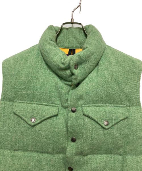 THE NORTHFACE PURPLELABEL（ザ・ノースフェイス パープルレーベル）THE NORTHFACE PURPLELABEL (ザ・ノースフェイス パープルレーベル) Harris Tweed (ハリスツイード) ダウンベスト グリーン サイズ:Mの古着・服飾アイテム