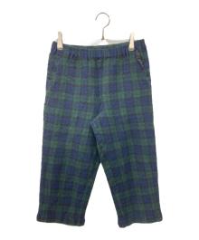 tricot COMME des GARCONS（トリココムデギャルソン）の古着「縮絨加工ブラックウォッチチェックパンツ」｜グリーン