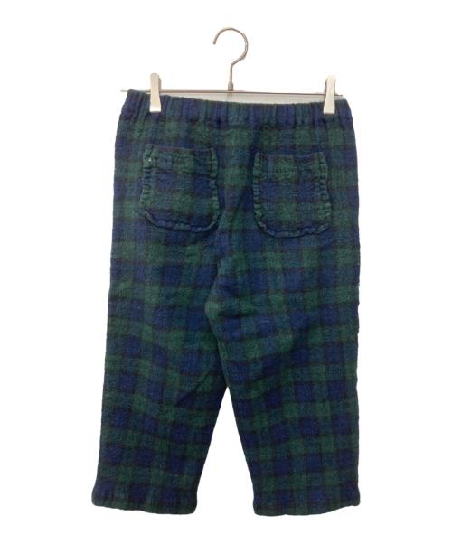 tricot COMME des GARCONS（トリココムデギャルソン）tricot COMME des GARCONS (トリココムデギャルソン) 縮絨加工ブラックウォッチチェックパンツ グリーン サイズ:不明　の古着・服飾アイテム